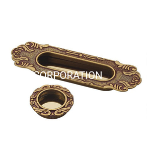 European Style Oval And Round 26mm Antique Copper Pull Push Handle