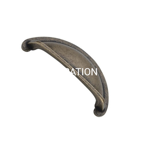 Zinc Alloy 76mm Antique Copper Cup Pull Handle Cottage Cabinet Drawer Handle
