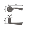 High Quality Stainless Steel 304 Door Lever 129mm Handle Office Handle