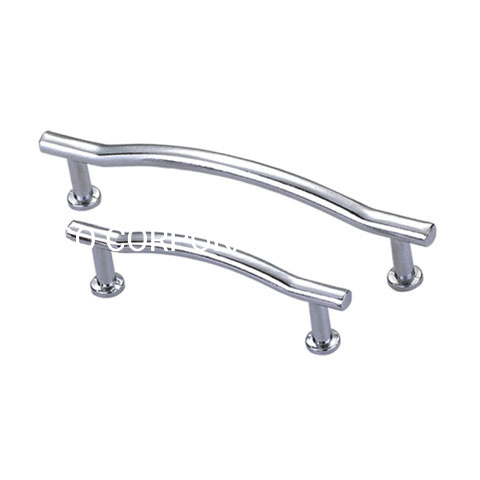 European Style 64mm Zinc Alloy Bright Chrome Plated Fashion Cabinet Handle