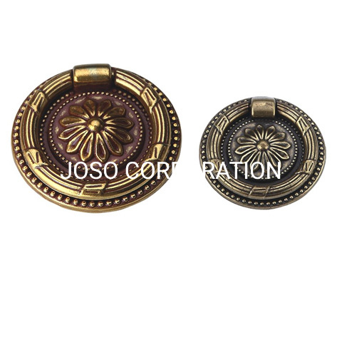 56mm Antique Brass Ring Handle Furniture Handle Furniture Hardware Zinc Alloy Handle