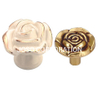 White Golden Flower Style Zinc Alloy Handle Furniture Handle Furniture Knob