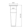 Factory Supply Metal Bright Chrome Cabinet Furniture Leg Bed Leg Wardrobe Leg