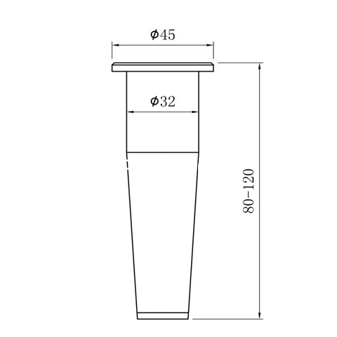 Factory Supply Metal Bright Chrome Cabinet Furniture Leg Bed Leg Wardrobe Leg