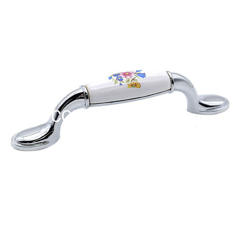 Hot Sale Zinc Alloy with Ceramics 76mm Handle Drawer Handle Decoration Handle