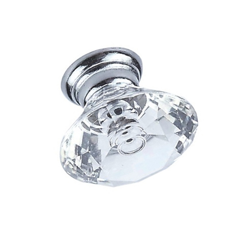 Factory Supply 19mm 22mm 25mm Crystal Drawer Zinc Alloy Handle Cabinet Handle