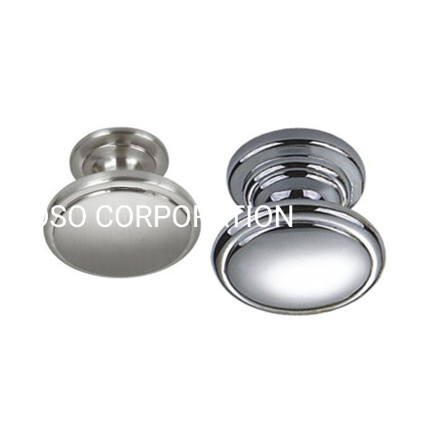 25mm 30mm 38mm Zinc Alloy Bright Chrome Plated Mushroom Knob Cabinet Drawer