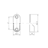 Popular Zinc Alloy Nickle Plated Wardrobe Home Clothes Rod Support Bracket Connector