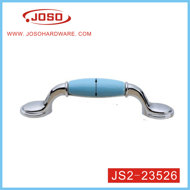 Elegantly Zinc Alloy Ceramics Pull Handle for Cabinet