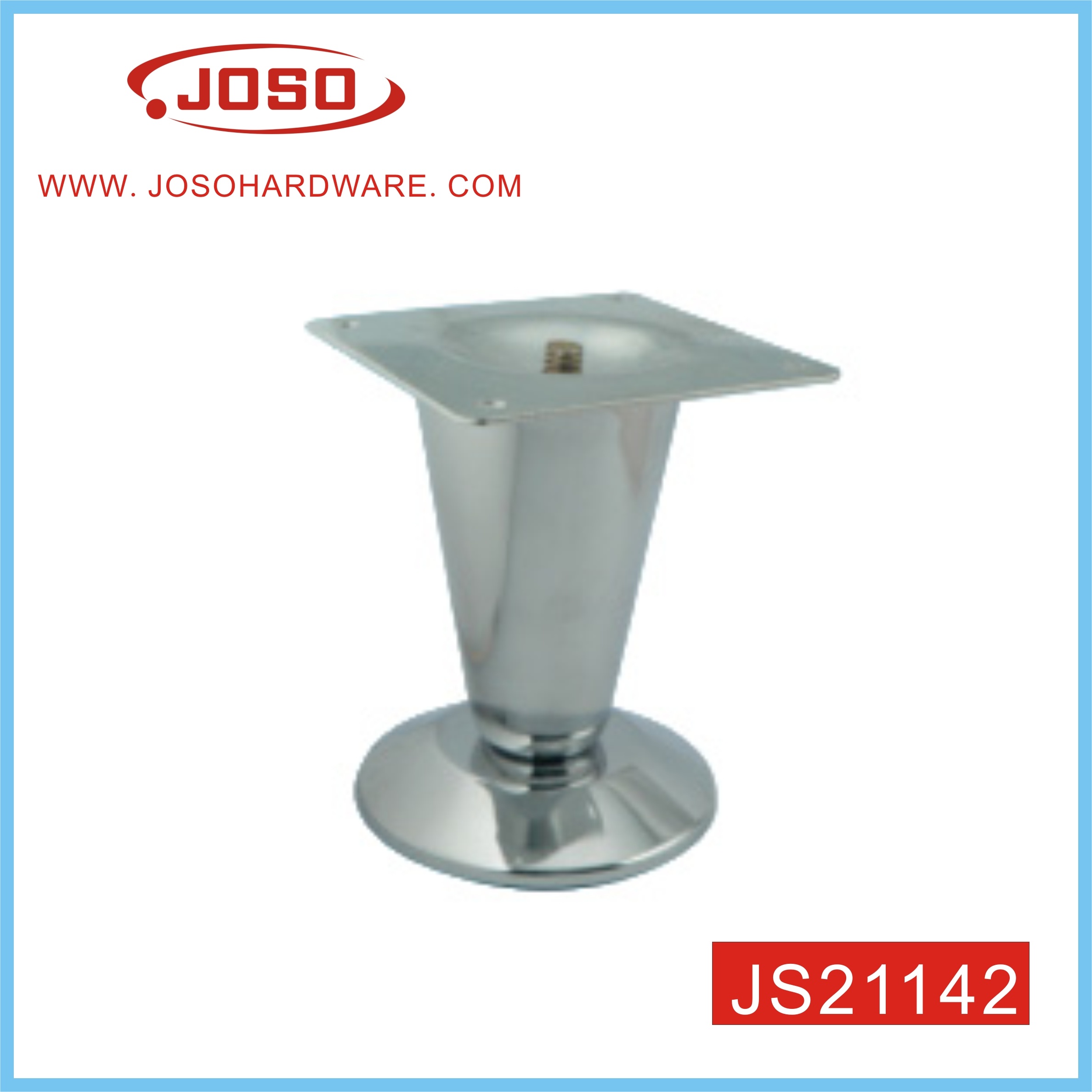 Cone Shape Square Flange Furniture Hardware for Sofa