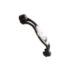 Wholesale Fashion Black Zinc Alloy with Ceramics 96mm Handle Furniture Handle