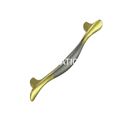 Wholesale Golden and Grey 128mm Furniture Pull Handle Kitchen Closet Handle