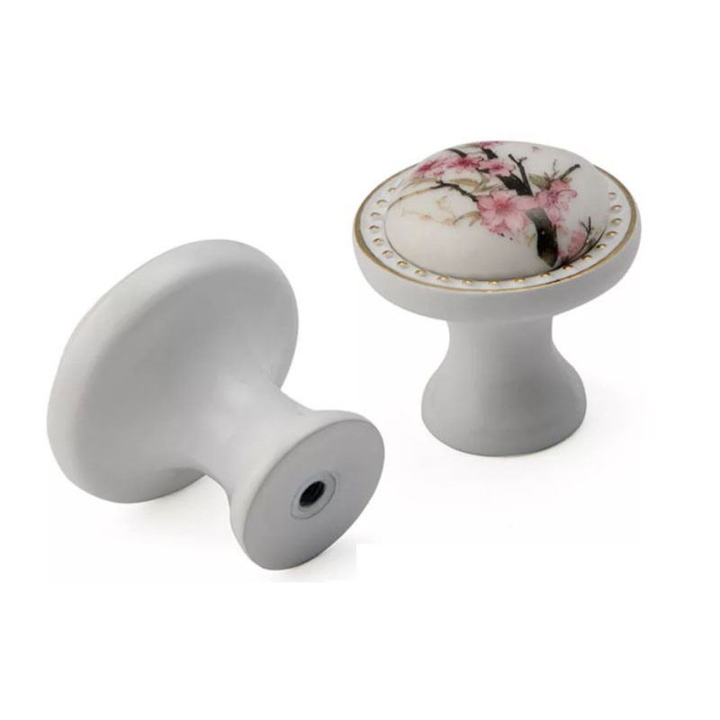 Factory Supply 34mm Zinc Alloy Ceramics Handle Chest Handle Kitchen Handle