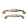Elegant Zinc Alloy 96mm Ceramics Pull Drawer Handle Furniture Ceramics Handle