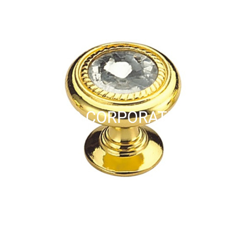 Zinc Alloy Wardrobe Handle Golden Colour Handle European Style 26mm Handle
