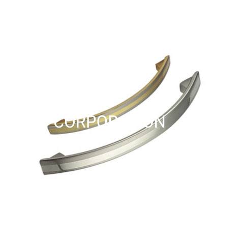 Factory Supply Zinc Alloy 96mm Brushed Golden Furniture Pull Handle Fashion Handle