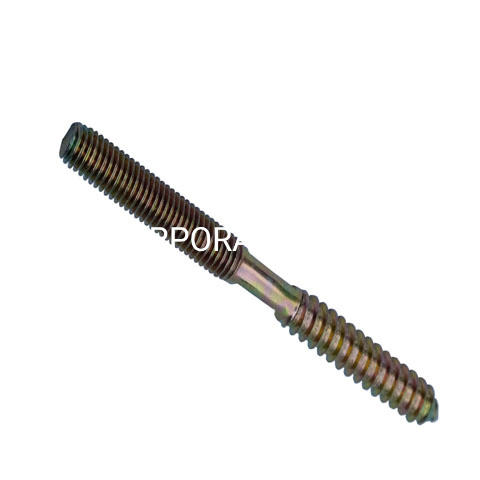 Wholesale Steel M8 Yellow Plated Double Thread Screw Hanger Bolt Furniture Screw
