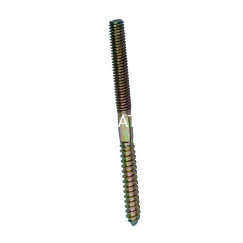 Wholesale Steel M8 Yellow Plated Double Thread Screw Hanger Bolt Furniture Screw