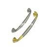 Hot Sale Zinc Alloy 64mm Double Colour Silver and Golden Drawer Handle