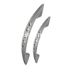 Factory Supply Zinc Alloy Middle Empty Bow Shaped 64mm Wardrobe Handle