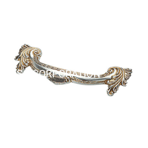 Zinc Alloy Dainty 64mm Sliver And Golden Arch Cupboard Drawer Handle