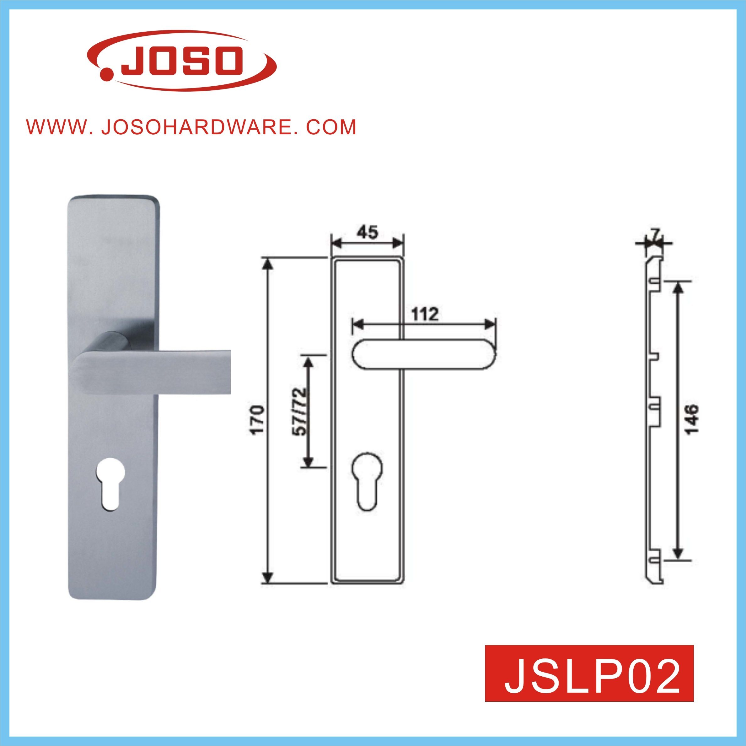 Popular Door Accessories of Lever Handle with Plate for Door