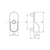 Zinc Alloy Tube Holder Furniture Accessories Furniture Hardware Rail Support