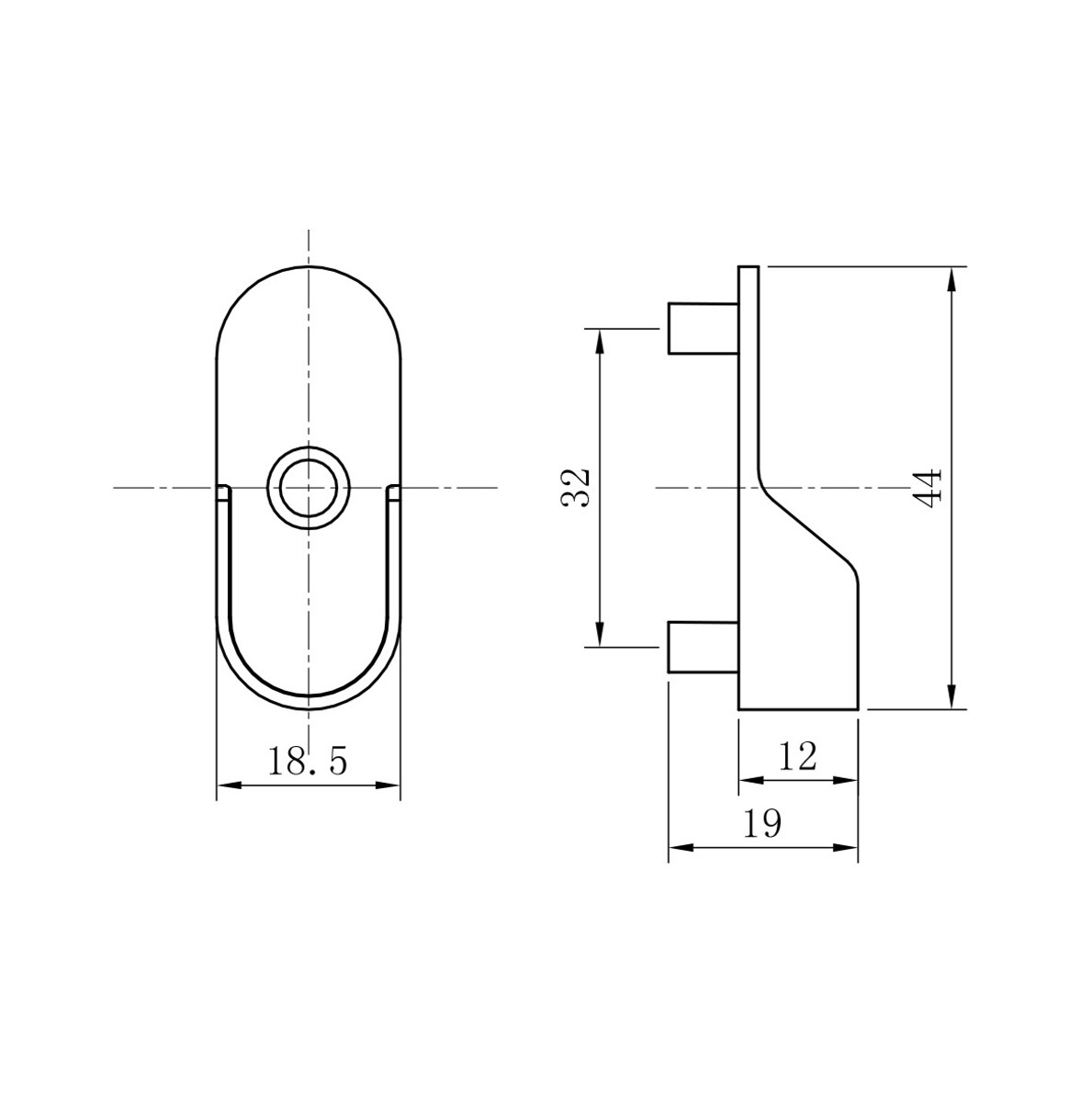 Zinc Alloy Tube Holder Furniture Accessories Furniture Hardware Rail Support