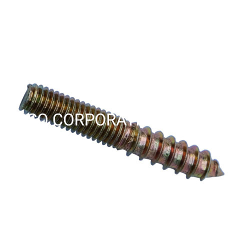 Steel Double Thread Dowel Screw Furniture Hardware Wood Screw Wardrobe Screw