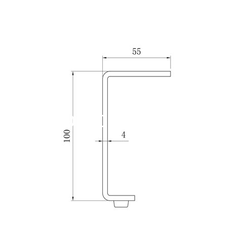 Steel Chrome Plated 55X100mm Sofa Leg Corner Leg Furniture Leg Table Leg