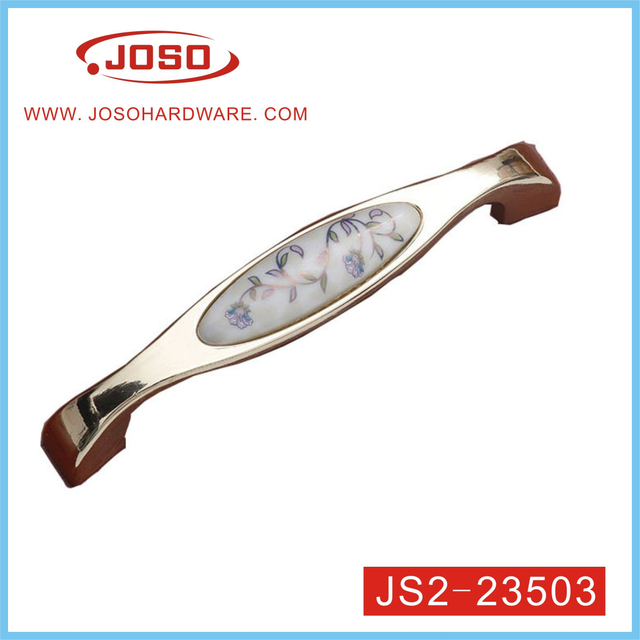 Classical Gold Zinc Alloy with Ceramics Handle for Wardrobe