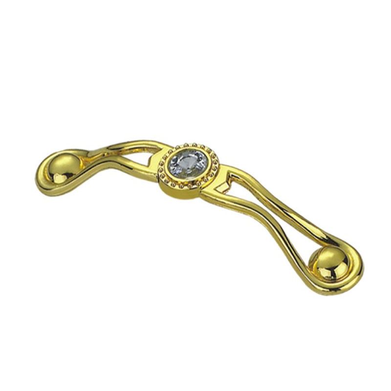 Top Sale Zinc Alloy 64mm 96mm Golden with Decoration Diamond Handle