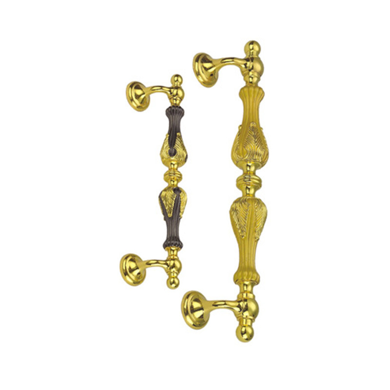 Factory Supply Zinc Alloy 300mm 450mm Black And Golden Door Furniture Handles Furniture