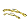 Factory Supply 96mm Zinc Alloy Gold Diamond Cabinet Handle Dresser Drawer Handle