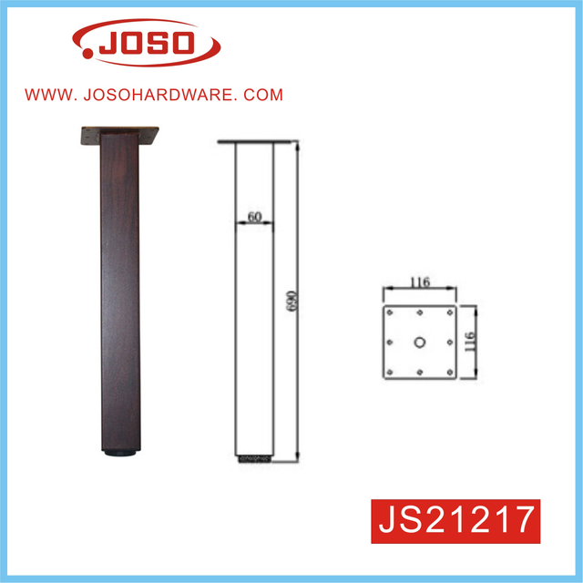 Customized Metal Wood Colour Square Furniture Leg for Living Room Table