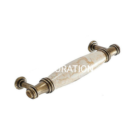 Top Sale fashion Zinc Alloy with Ceramics 128mm Bed Handle Drawer Handle