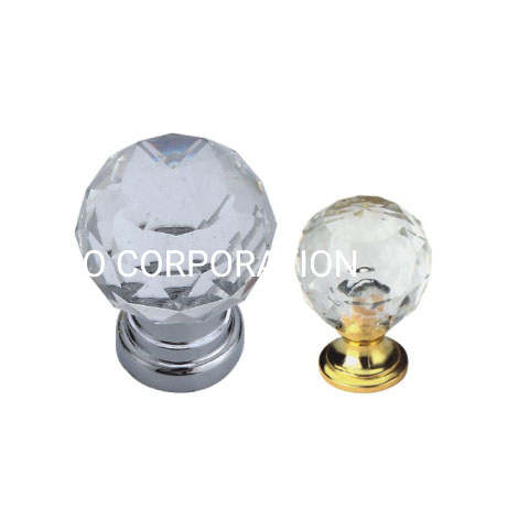 Zinc Alloy Fashion 28mm 32mm Diamond Handle Knob Closet Knob Furniture Handle