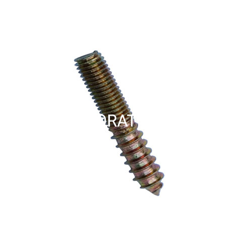 Steel Double Thread Dowel Screw Furniture Hardware Wood Screw Wardrobe Screw