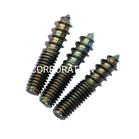 Factory Supply Metal M6 Hanger Bolt Wood Bolt Zinc Plated Screw Bolt