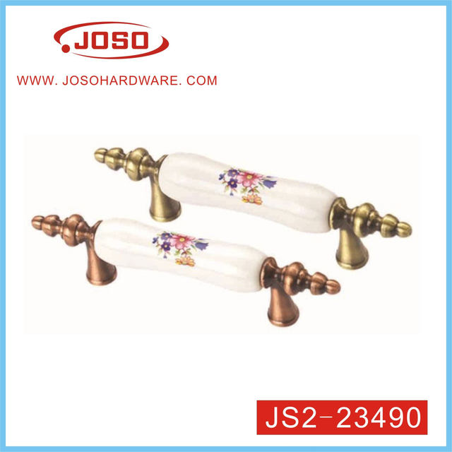 Modern Zinc Alloy with Ceramics Handle of Furniture for Cabinet