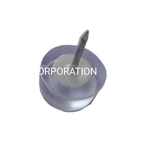 Factory Supply Plastic Transparent 18mm Table Nail Glide Chair Protector Connector