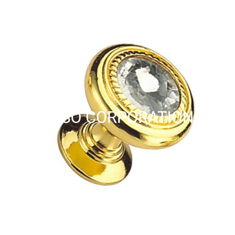 Zinc Alloy Wardrobe Handle Golden Colour Handle European Style 26mm Handle