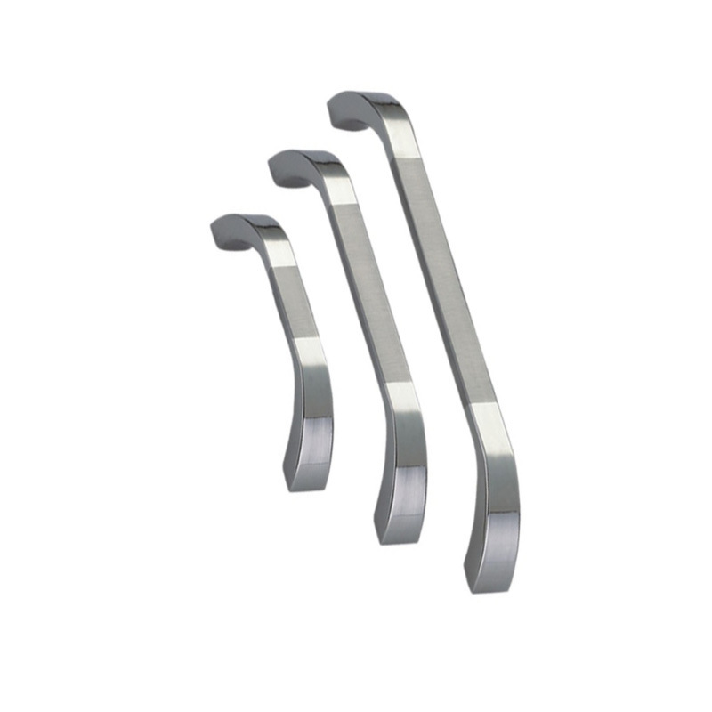Zinc Alloy 96mm 128mm 160mm Brushed Bright Chrome Furniture Handle