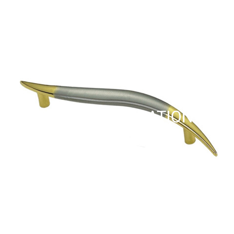 Fashion 64mm 96mm 128mm Zinc Alloy Furniture Handle Double Colour Plated Handle