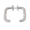 Stainless Steel 304 Tube Lever Pull Handle Round Rosette of Furniture Hardware for Glass Door