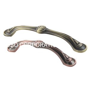 Factory Supply 128mm Crystal Antique Brass Arch Cabinet Handle Wardrobe Handle