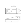 40mm Rod Holder Rail Support for Wardrobe