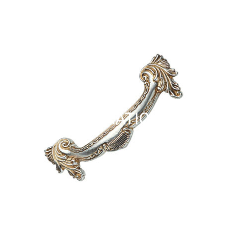 Zinc Alloy Dainty 64mm Sliver And Golden Arch Cupboard Drawer Handle