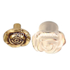 White Golden Flower Style Zinc Alloy Handle Furniture Handle Furniture Knob
