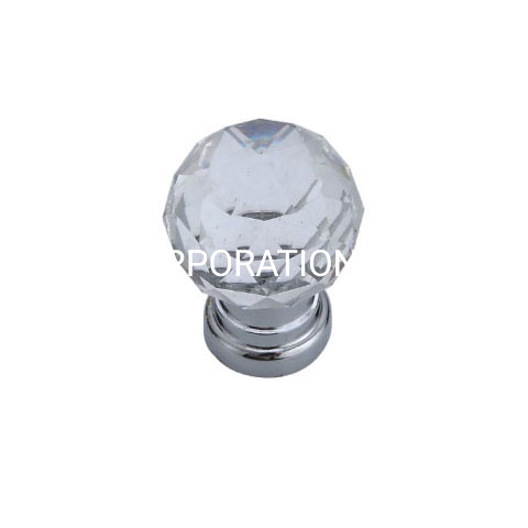 Zinc Alloy Fashion 28mm 32mm Diamond Handle Knob Closet Knob Furniture Handle